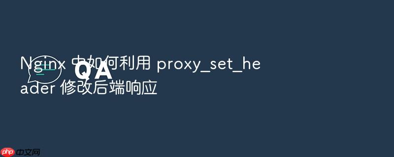 nginx 中如何利用 proxy_set_header 修改后端响应