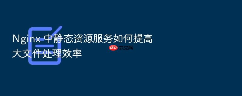 nginx 中静态资源服务如何提高大文件处理效率
