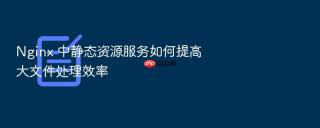 nginx 中静态资源服务如何提高大文件处理效率