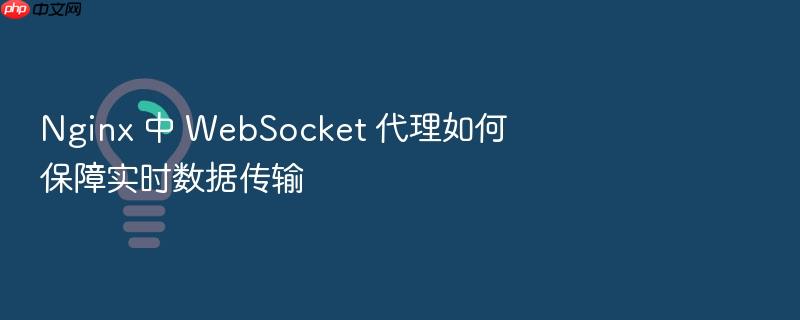 nginx 中 websocket 代理如何保障实时数据传输