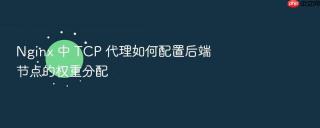 nginx 中 tcp 代理如何配置后端节点的权重分配
