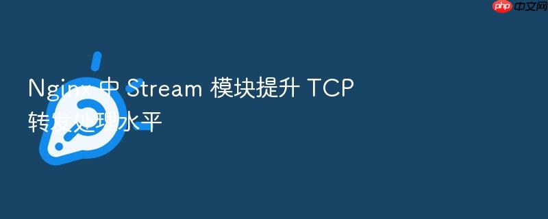 nginx 中 stream 模块提升 tcp 转发处理水平