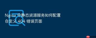 nginx 中静态资源服务如何配置自定义 404 错误页面