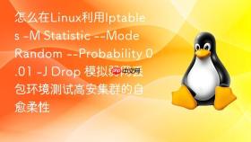 怎么在Linux利用Iptables -M Statistic --Mode Random --Probability 0.01 -J Drop 模拟弱网丢包环境测试高安集群的自愈柔性
