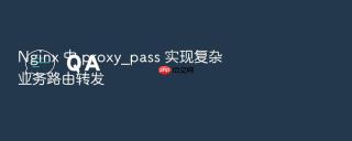 nginx 中 proxy_pass 实现复杂业务路由转发