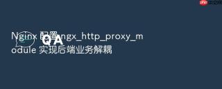 Nginx 配置 ngx_http_proxy_module 实现后端业务解耦