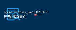 Nginx 中 proxy_pass 在分布式环境的部署要点