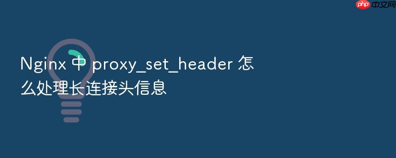 nginx 中 proxy_set_header 怎么处理长连接头信息