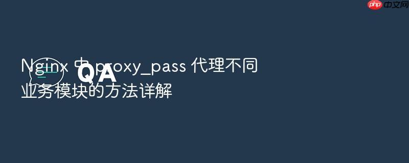 nginx 中 proxy_pass 代理不同业务模块的方法详解