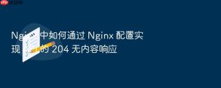 nginx 中如何通过 nginx 配置实现 api 的 204 无内容响应