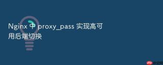 Nginx 中 proxy_pass 实现高可用后端切换
