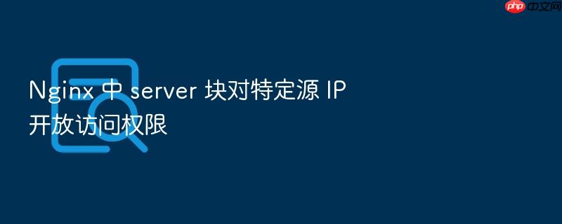nginx 中 server 块对特定源 ip 开放访问权限