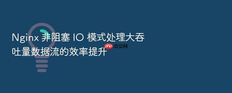 nginx 非阻塞 io 模式处理大吞吐量数据流的效率提升