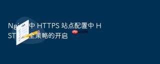 nginx 中 https 站点配置中 hsts 安全策略的开启