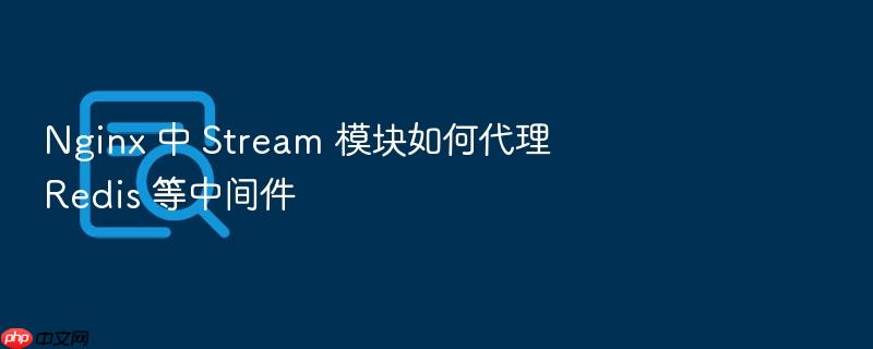 nginx 中 stream 模块如何代理 redis 等中间件