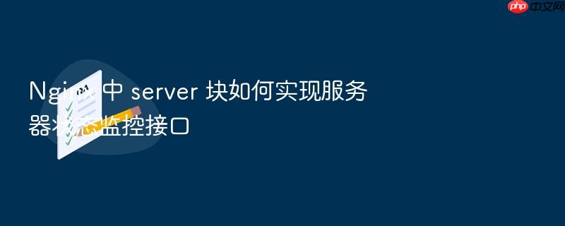 nginx 中 server 块如何实现服务器状态监控接口