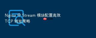 Nginx 中 Stream 模块配置高效 TCP 转发策略