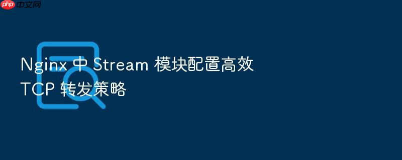 nginx 中 stream 模块配置高效 tcp 转发策略