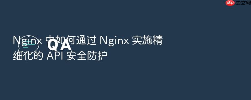 nginx 中如何通过 nginx 实施精细化的 api 安全防护