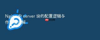 nginx 中 server 块的配置逻辑与作用域详解