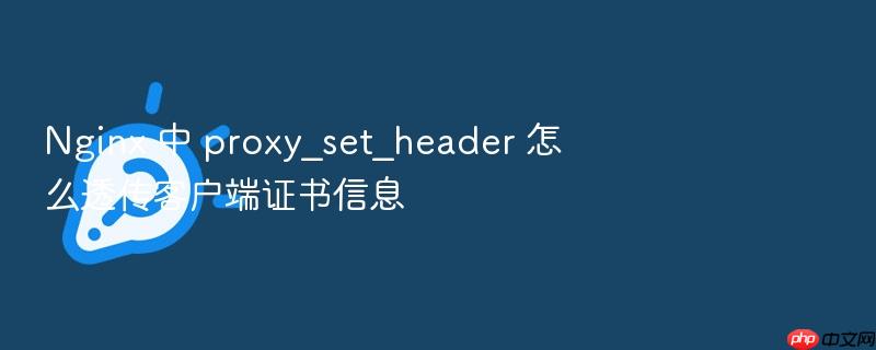 nginx 中 proxy_set_header 怎么透传客户端证书信息