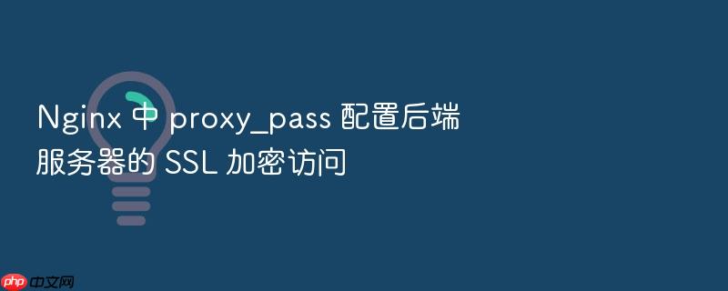 nginx 中 proxy_pass 配置后端服务器的 ssl 加密访问