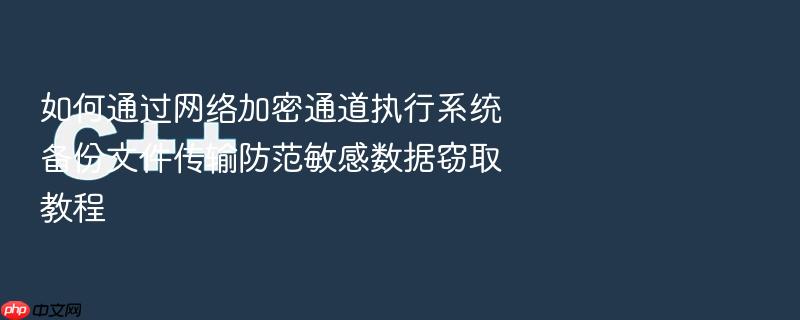 如何通过网络加密通道执行系统备份文件传输防范敏感数据窃取教程