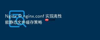 Nginx 中 nginx.conf 实现高性能静态文件缓存策略