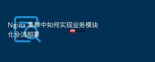 nginx 集群中如何实现业务模块化分流部署