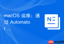 macOS 运维：通过 Automator 实现文件搜索与移动