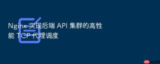 Nginx 实现后端 API 集群的高性能 TCP 代理调度