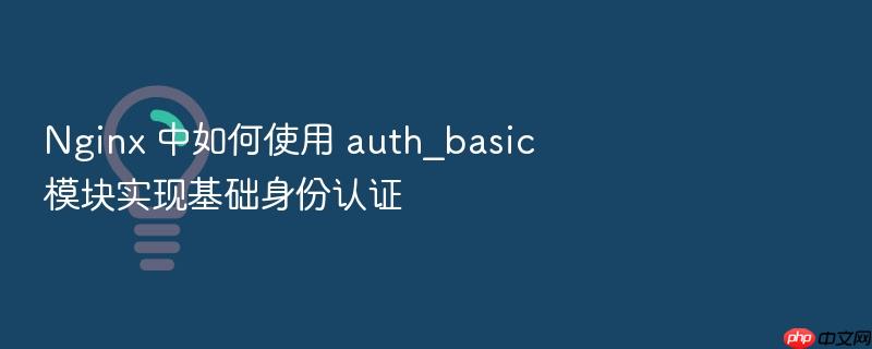 nginx 中如何使用 auth_basic 模块实现基础身份认证