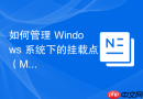 如何管理 Windows 系统下的挂载点（Mount Points）与路径映射