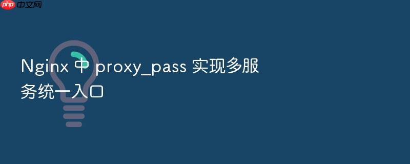 nginx 中 proxy_pass 实现多服务统一入口