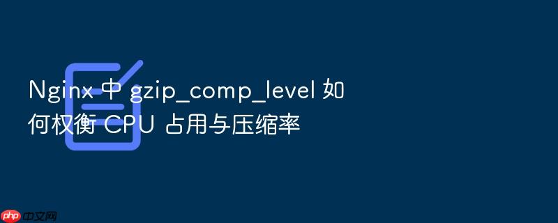 nginx 中 gzip_comp_level 如何权衡 cpu 占用与压缩率
