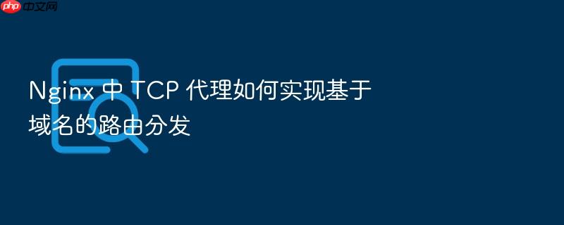 nginx 中 tcp 代理如何实现基于域名的路由分发