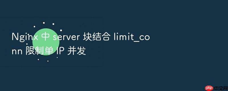 nginx 中 server 块结合 limit_conn 限制单 ip 并发