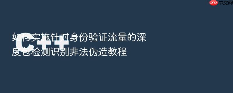 如何实施针对身份验证流量的深度包检测识别非法伪造教程