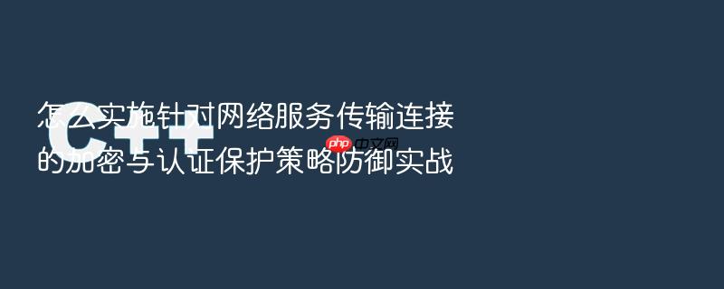 怎么实施针对网络服务传输连接的加密与认证保护策略防御实战