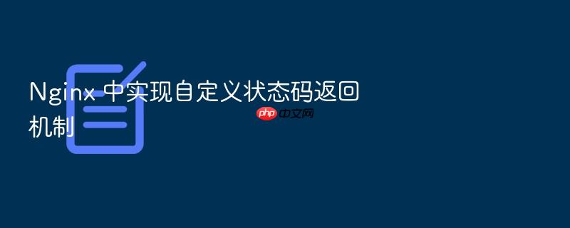 nginx 中实现自定义状态码返回机制