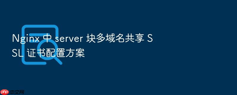 nginx 中 server 块多域名共享 ssl 证书配置方案