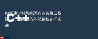 如何通过对系统所有业务接口权限进行加固防范外部越权访问实战