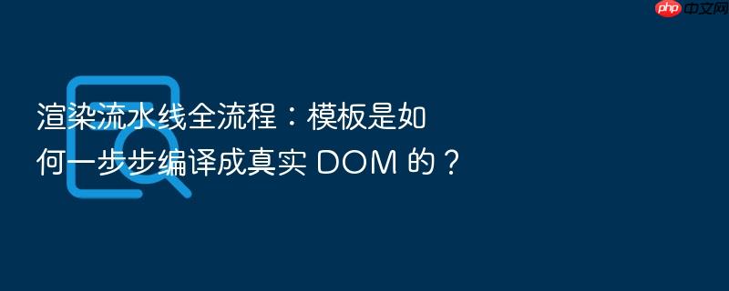渲染流水线全流程:模板是如何一步步编译成真实 dom 的?