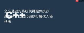 怎么通过对系统关键组件执行一致性审计防范代码执行篡改入侵指南