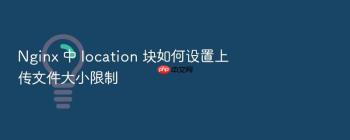 Nginx 中 location 块如何设置上传文件大小限制
