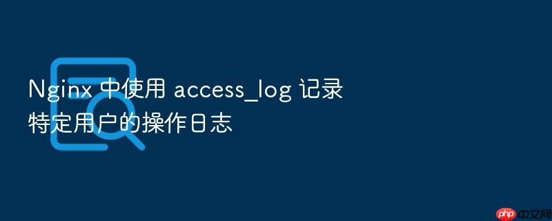 nginx 中使用 access_log 记录特定用户的操作日志