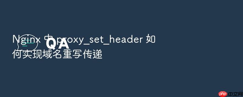 nginx 中 proxy_set_header 如何实现域名重写传递