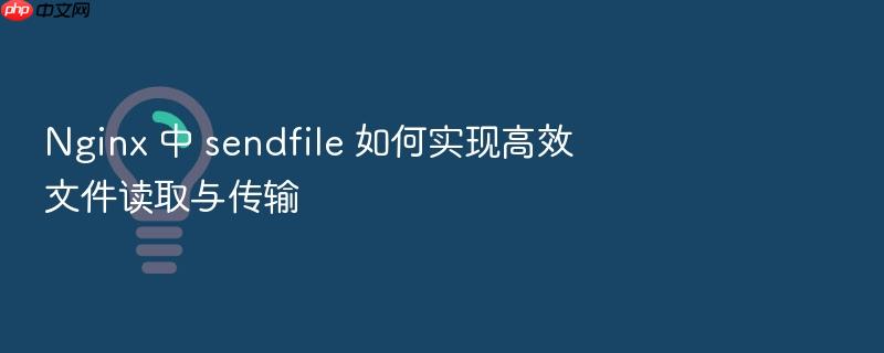 nginx 中 sendfile 如何实现高效文件读取与传输
