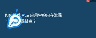 如何处理 Vue 应用中的内存泄漏：常见场景排查？