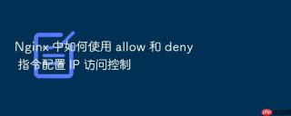 Nginx 中如何使用 allow 和 deny 指令配置 IP 访问控制
